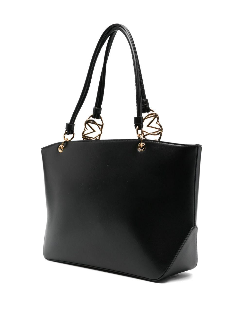 LOVE MOSCHINO Borsa shopping con dettagli logo oro