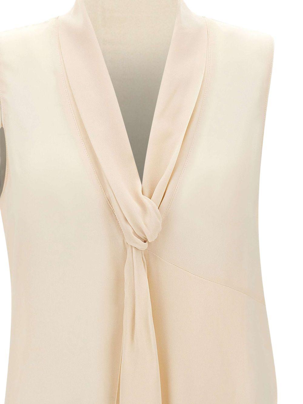 LIUJO Top elegante beige con nodo chic
