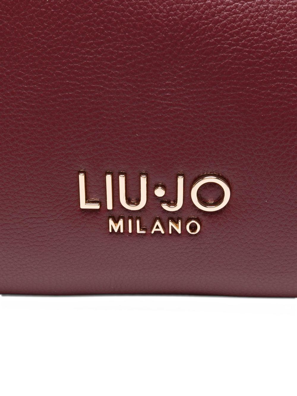 LIUJO Borsa bauletto burgundy con logo