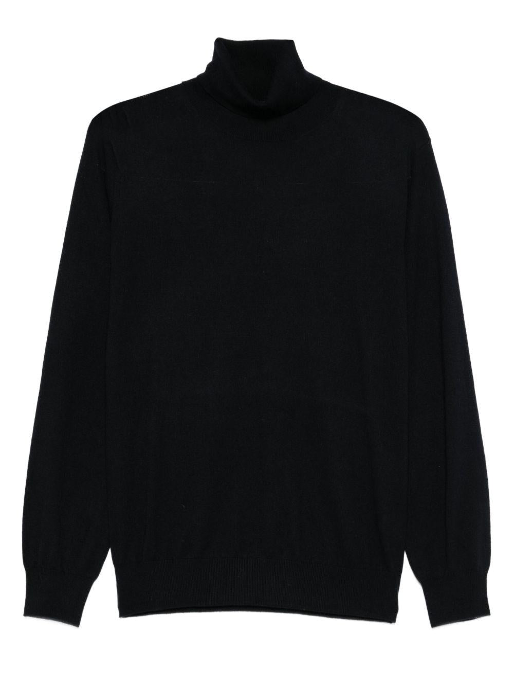 KANGRA Maglia blu a collo alto