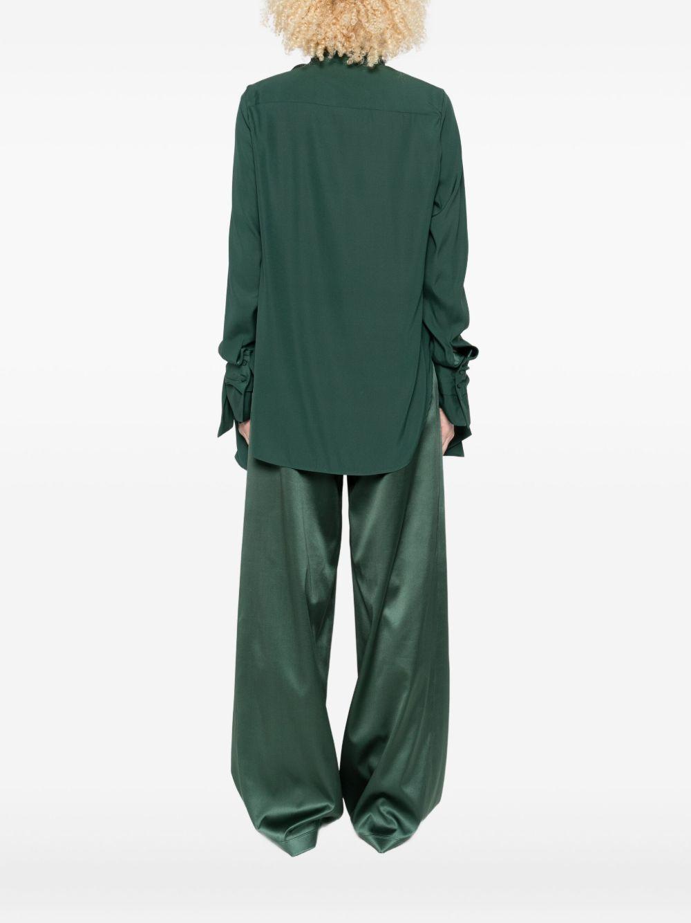 ERMANNO SCERVINO Blusa con fiocco verde scuro