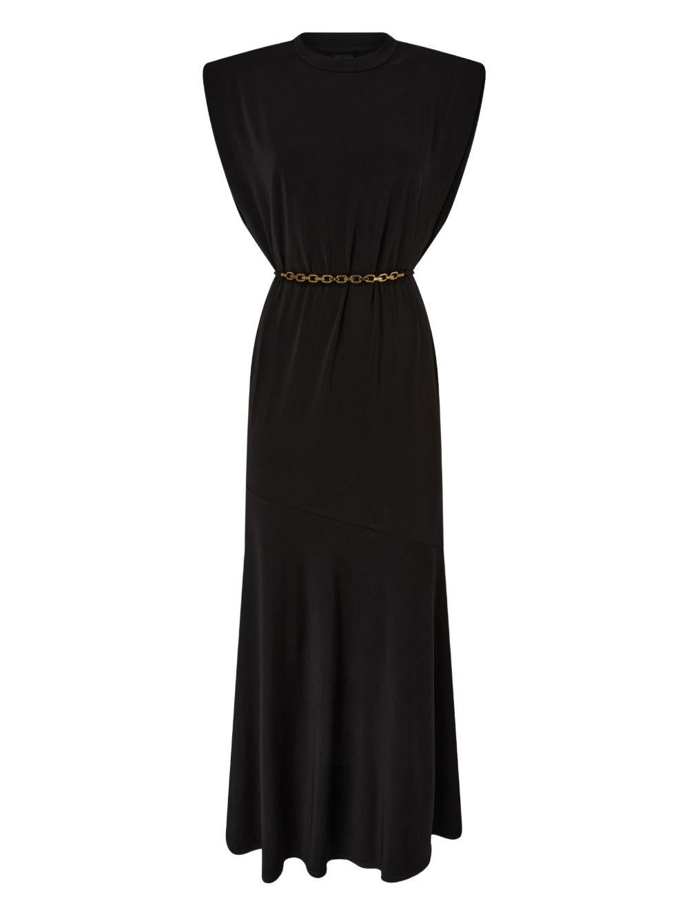 PINKO Abito lungo Alexiana nero con cintura