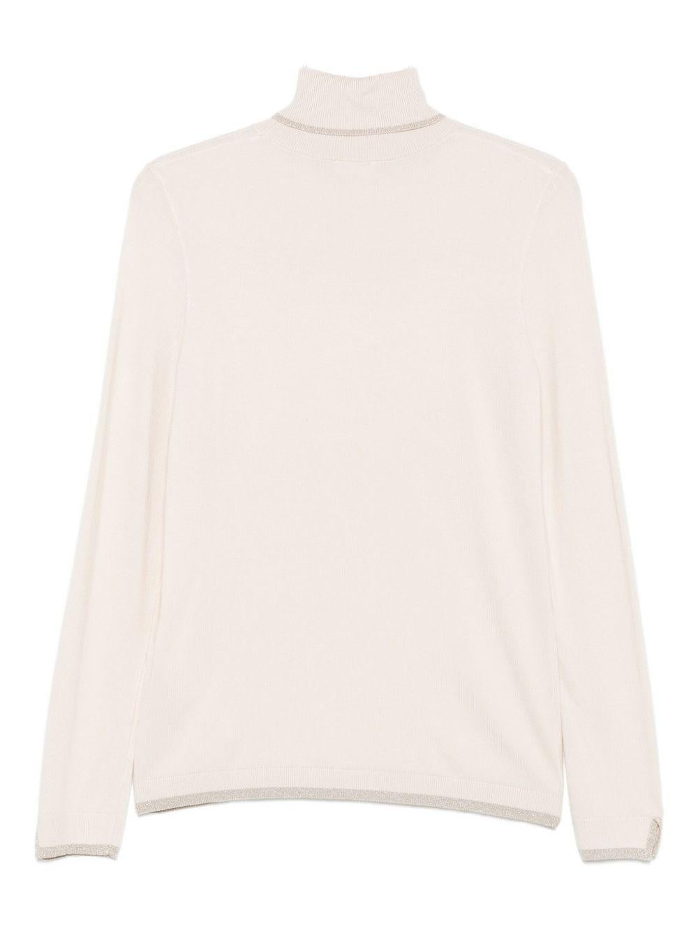 LIUJO Maglia a collo alto color panna