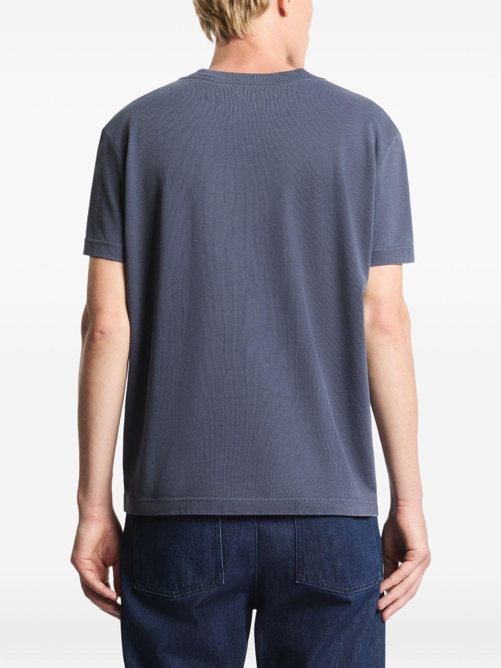 FAY T-shirt blu in cotone con logo Fay Archive