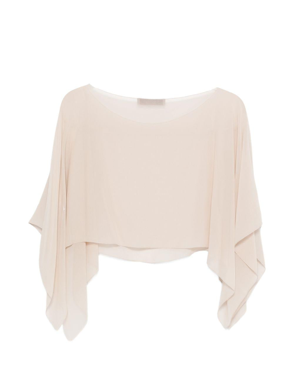 D EXTERIOR Mantella semitrasparente in seta