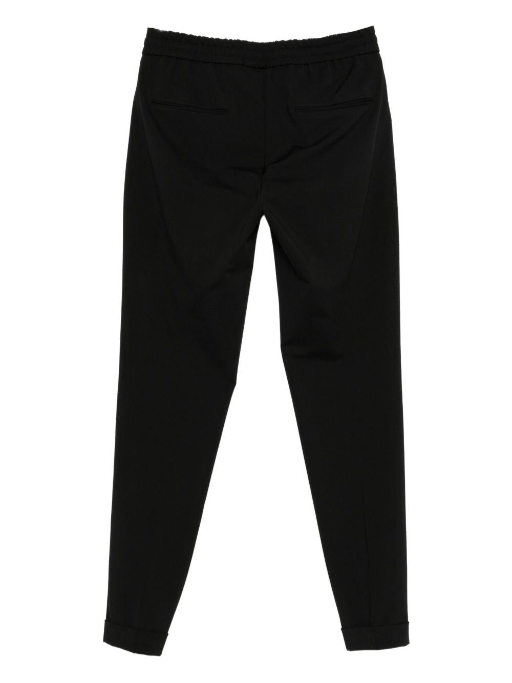 MICHAEL COAL Pantaloni neri con coulisse