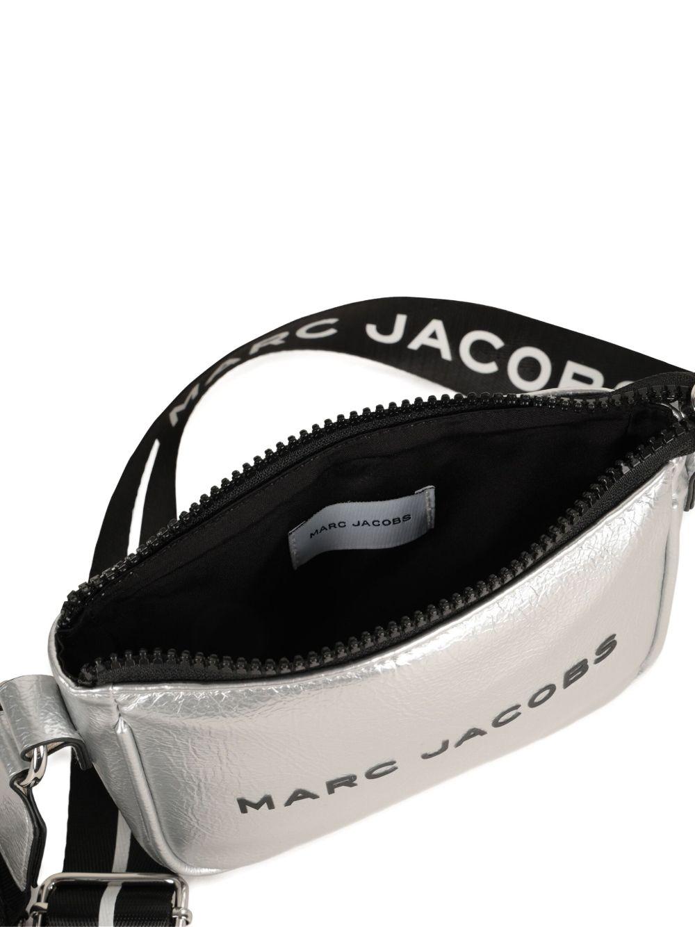 MARC JACOBS Borsa a tracolla argentata con logo