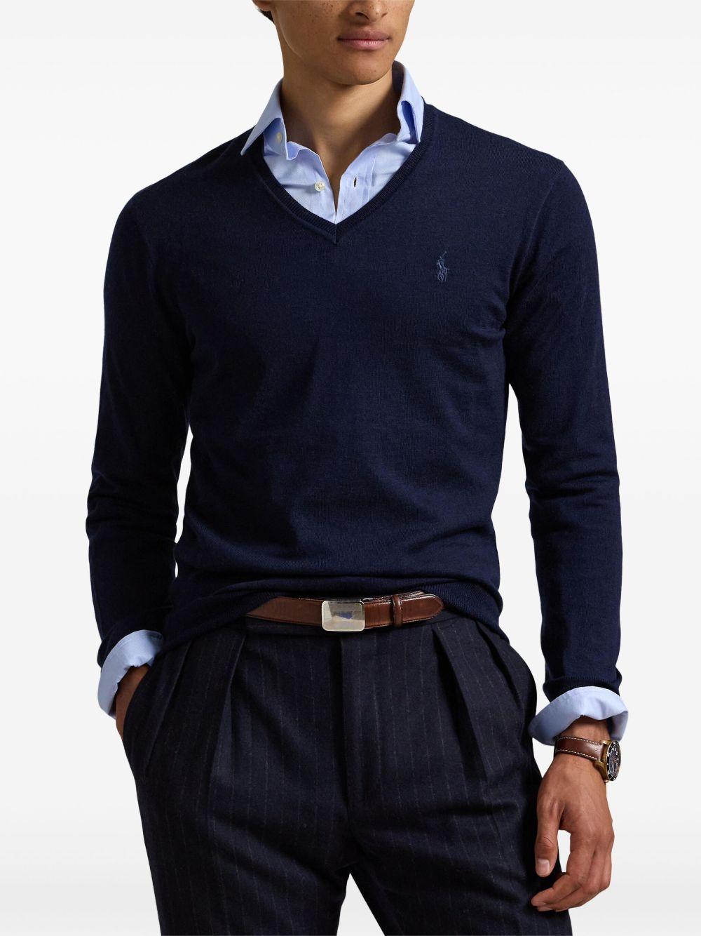 POLO RALPH LAUREN Maglia scollo a V in lana