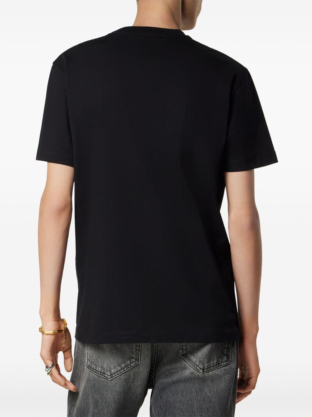 VERSACE T-shirt nera con scollo rotondo<BR/><BR/>