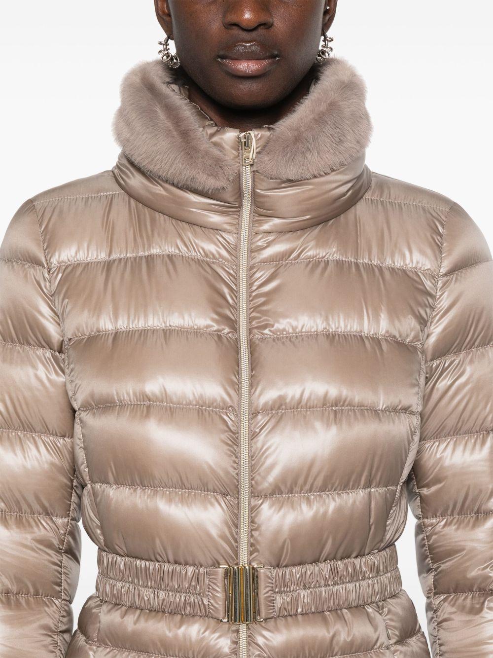 HERNO Piumino 'Claudia' beige con cintura