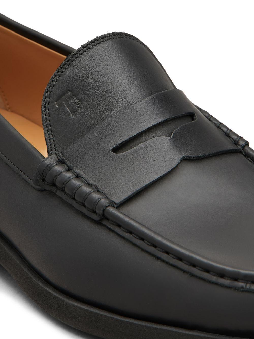TODS Mocassini neri Light 98L con fascia penny
