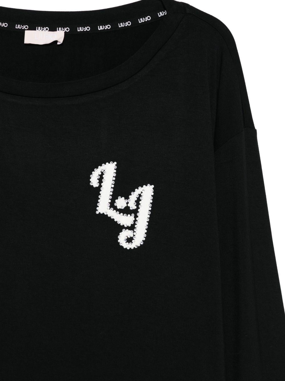 LIUJO T-shirt a maniche lunghe con logo