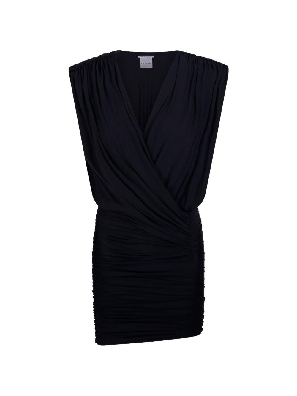 AMAZUIN Abito nero corto Candice Deep Black