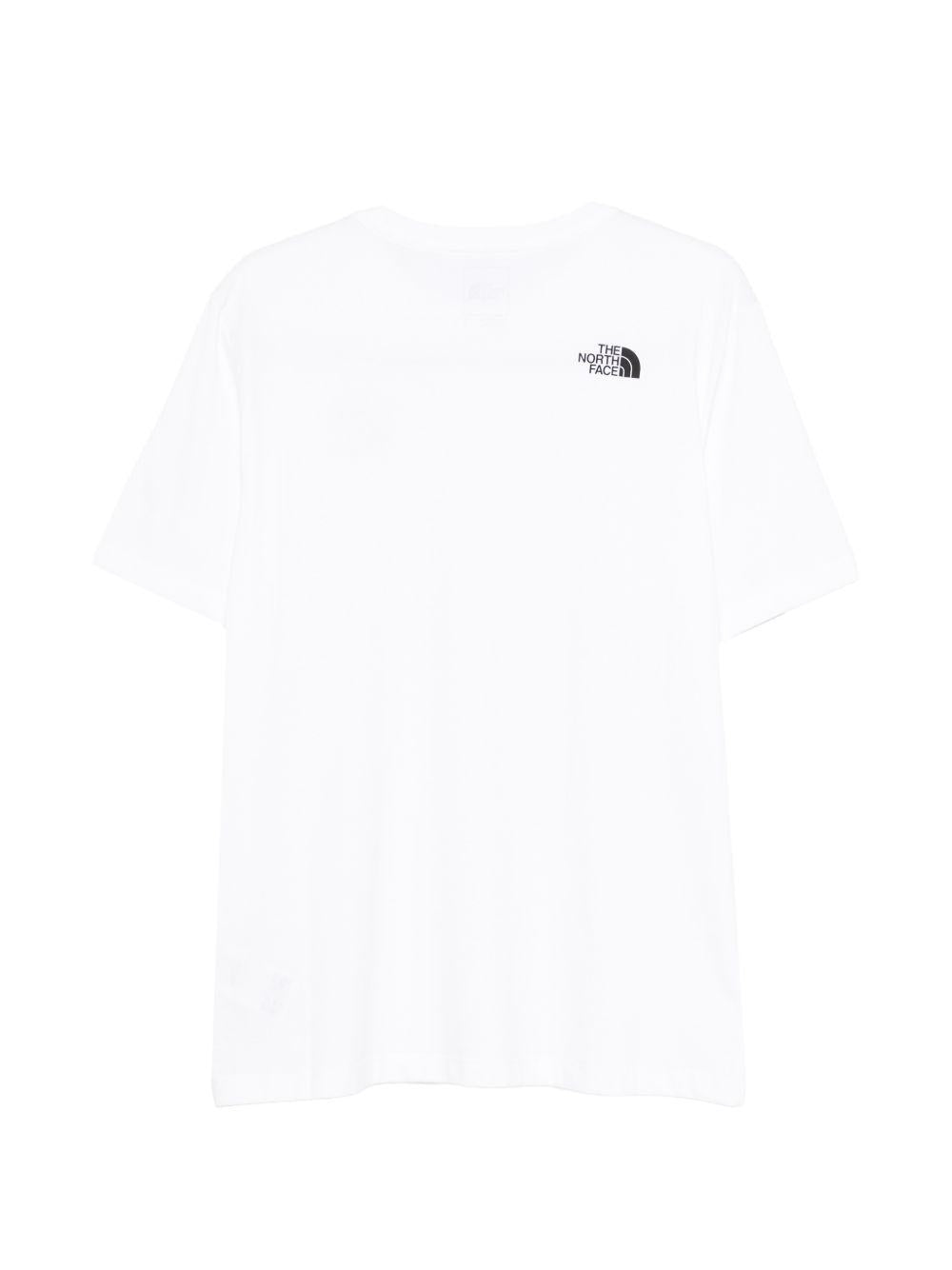 THE NORTH FACE T-shirt in cotone bianco con patch logo