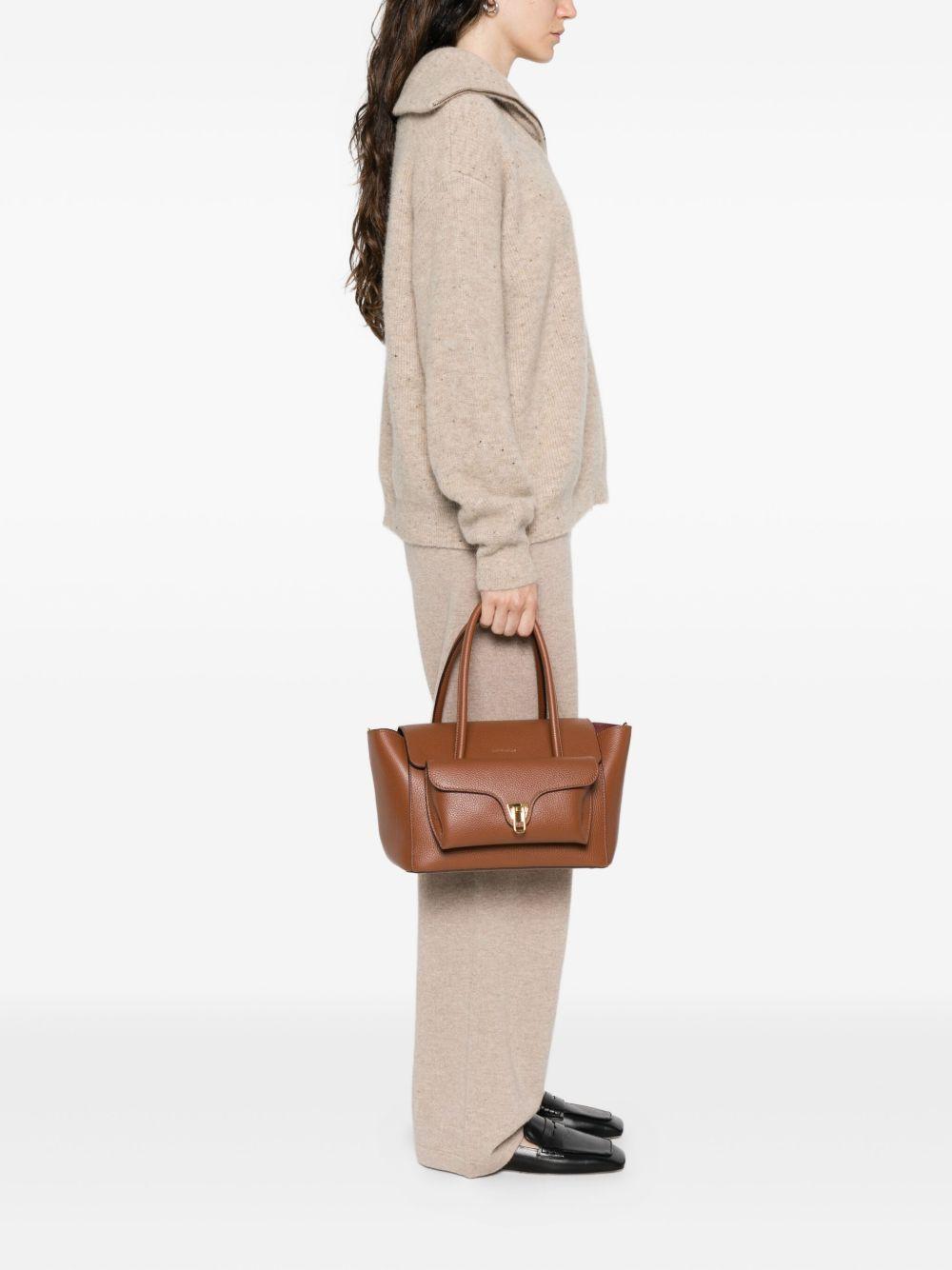 COCCINELLE Borsa in pelle martellata marrone