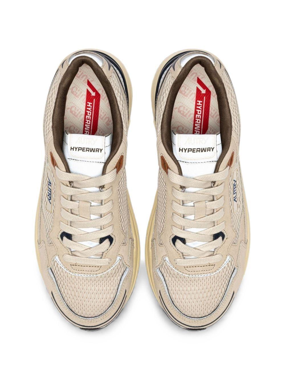 AUTRY Sneakers Hyperway in suede sabbia e blu