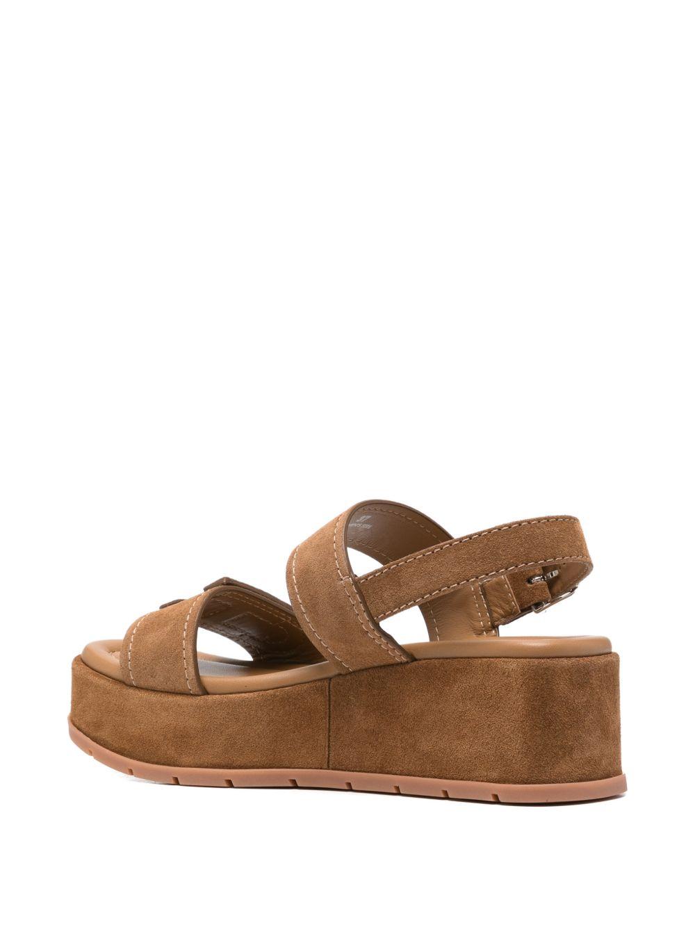 HOGAN Sandali in suede marrone