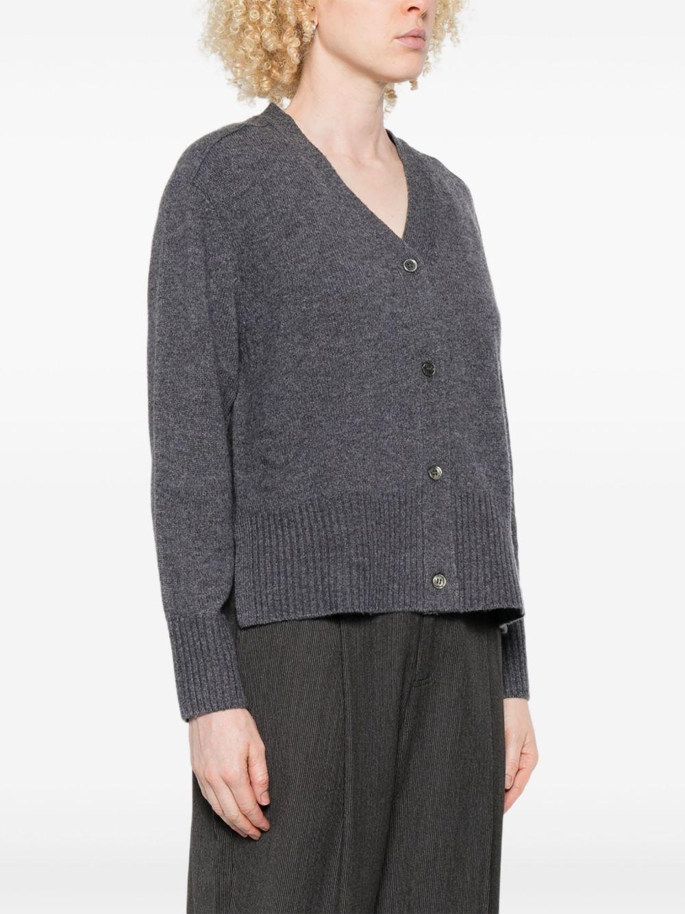 YERSE Cardigan Daff in misto lana grigio