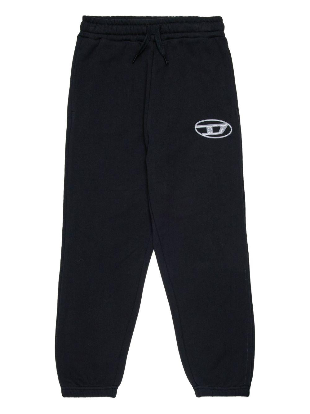 DIESEL Pantaloni sportivi neri con logo