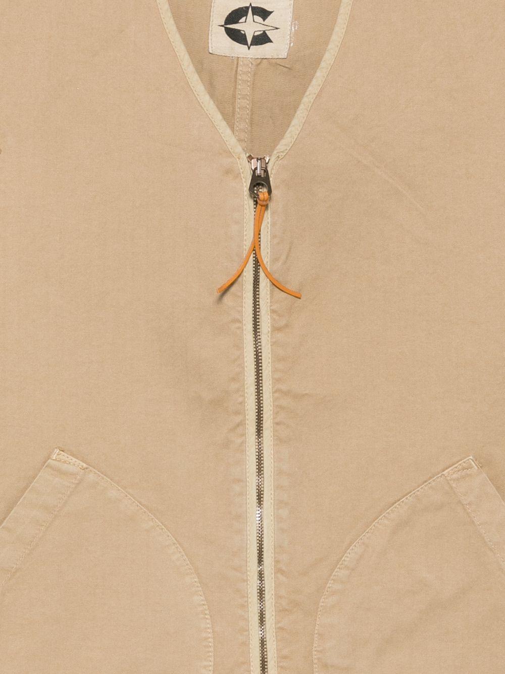 CHESAPEAKES Gilet Scott beige con zip e tasche