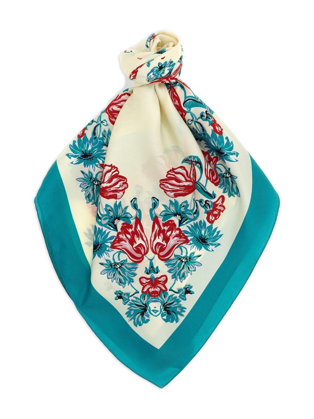 PINKO Foulard con grafica floreale multicolore