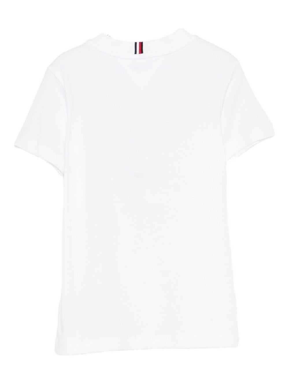 TOMMY HILFIGER T-shirt bianca in cotone girocollo