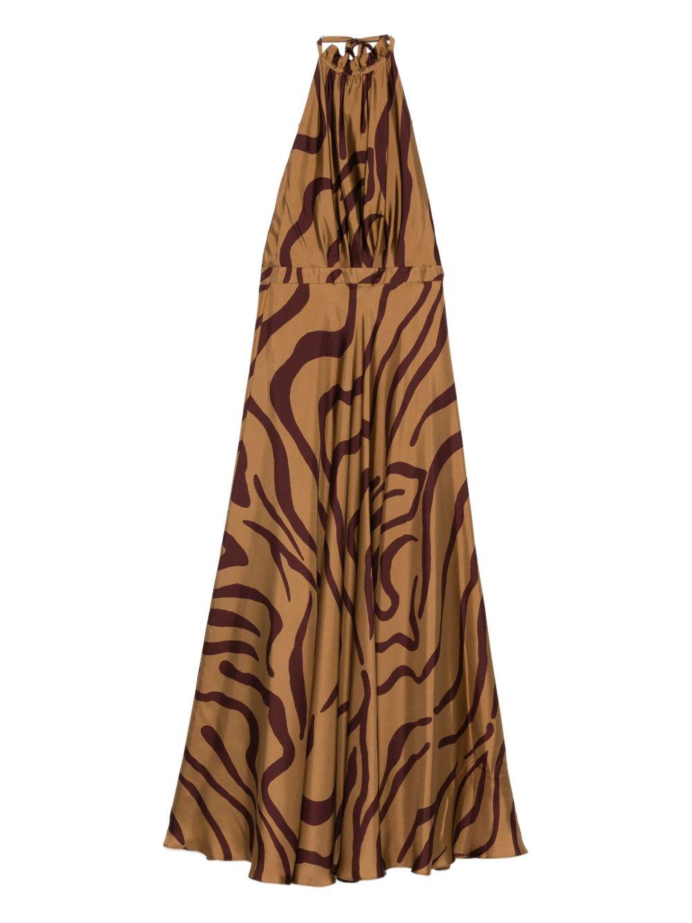 RAQUEL DINIZ Abito lungo scollo halter