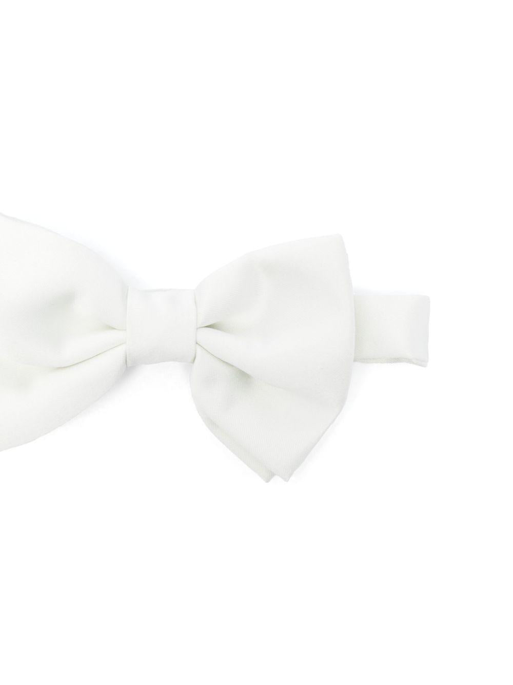 CORNELIANI Papillon bianco perla con cinturino regolabile