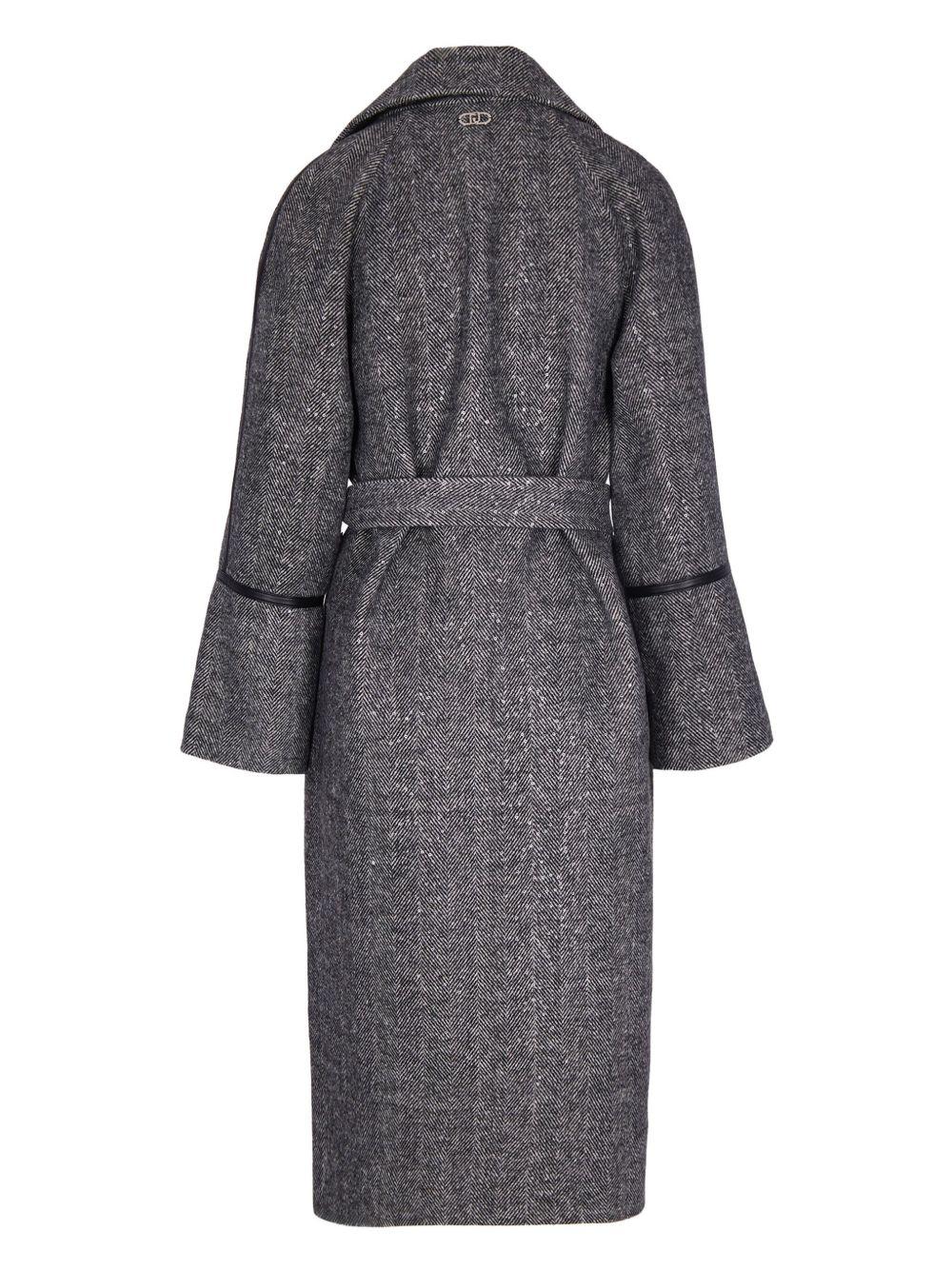 LIUJO Cappotto grigio con motivo spigato