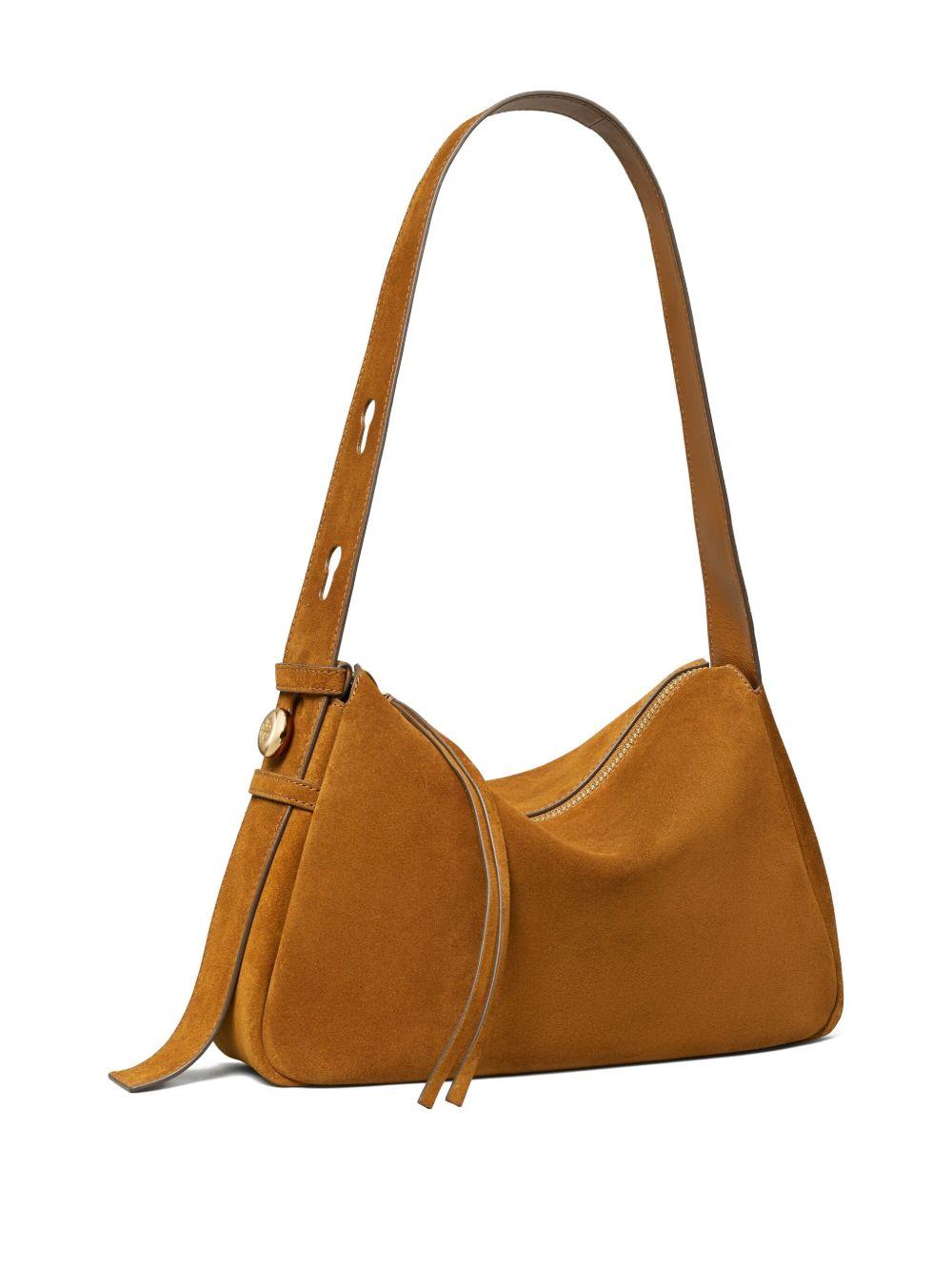 TORY BURCH Borsa a spalla Romy in suede con tracolla regolabile