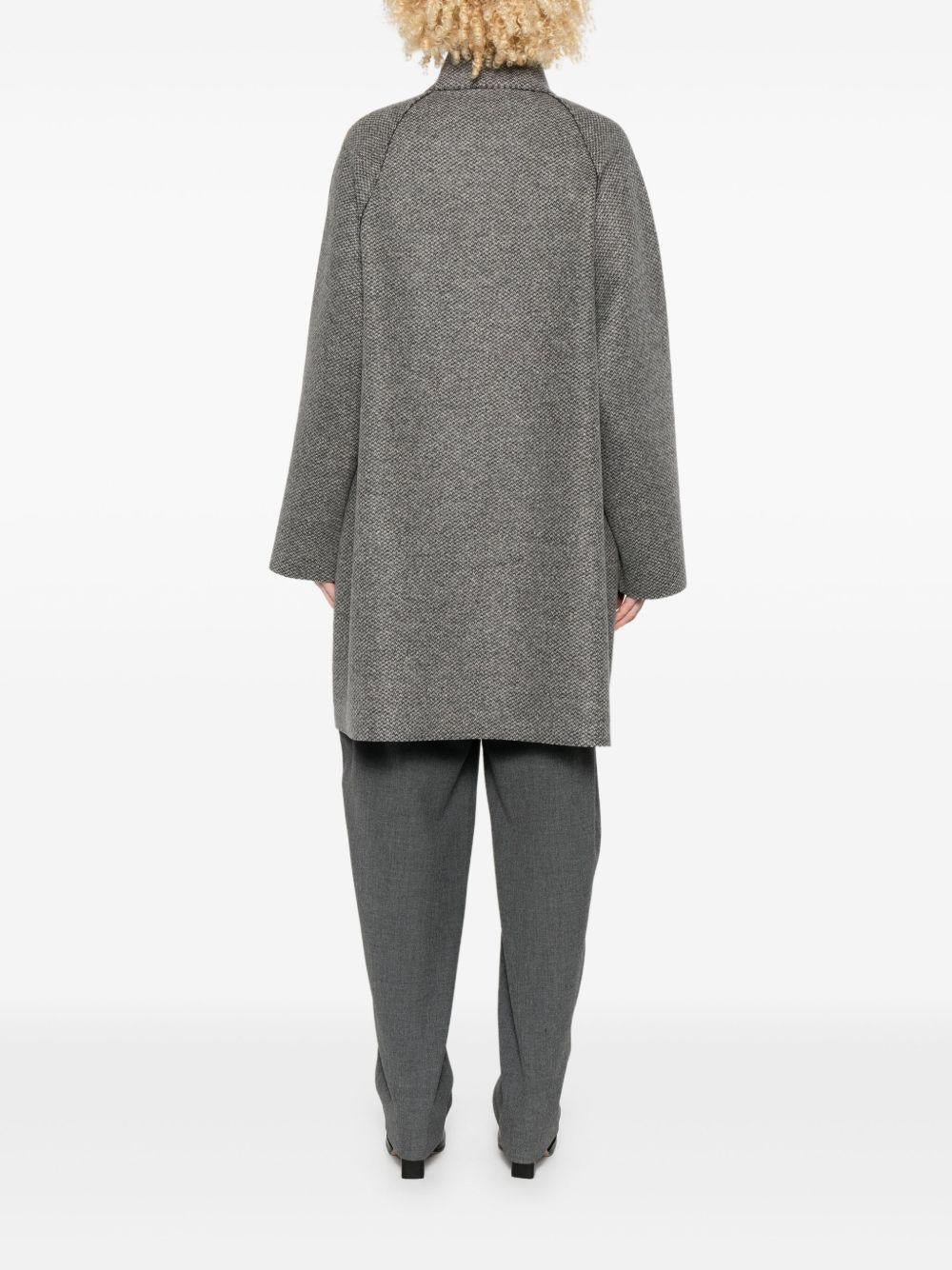 HARRIS WHARF LONDON Cappotto grigio Textured Weave