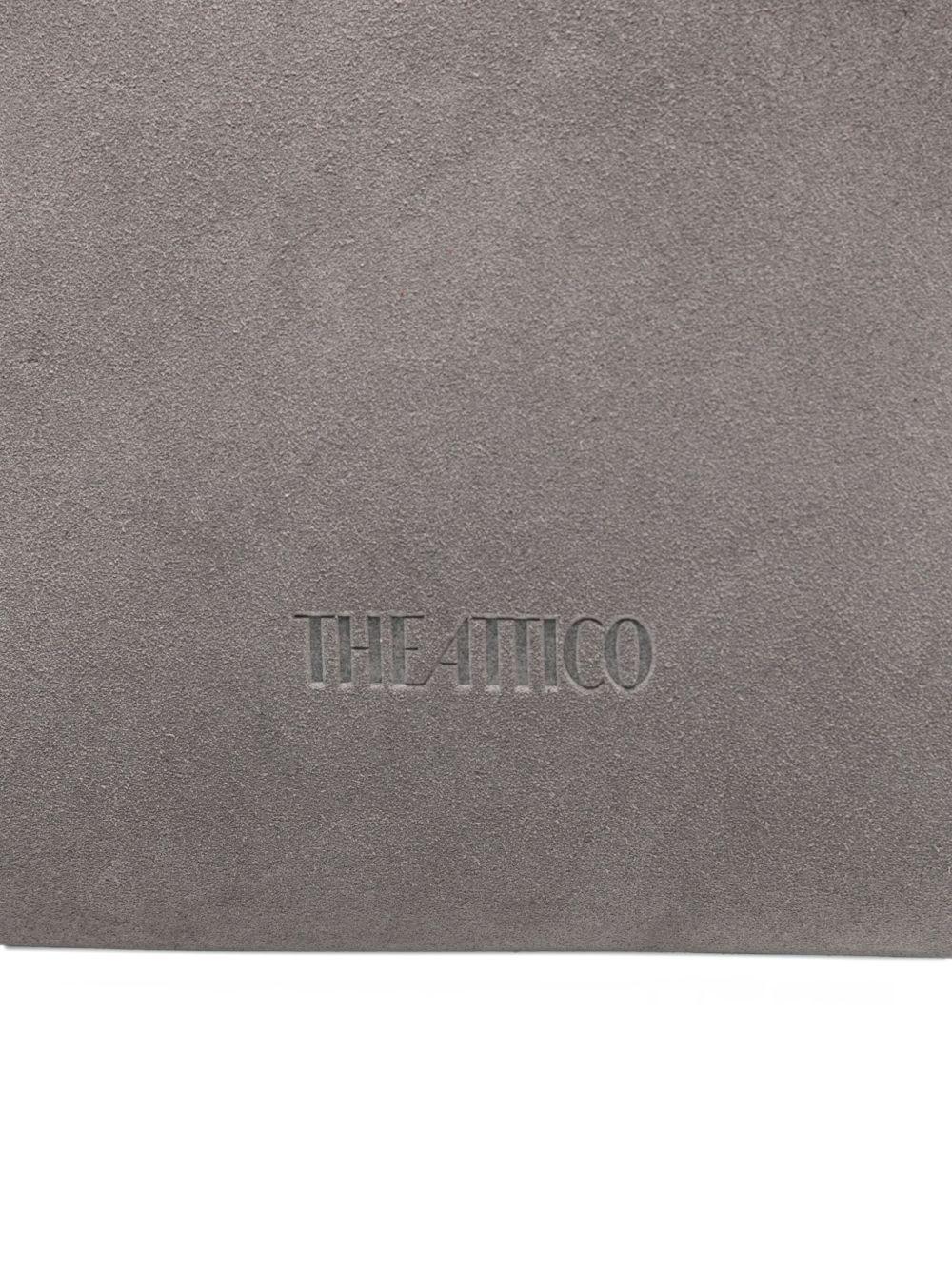 THE ATTICO Borsa a spalla La Passeggiata Medium in suede grigio