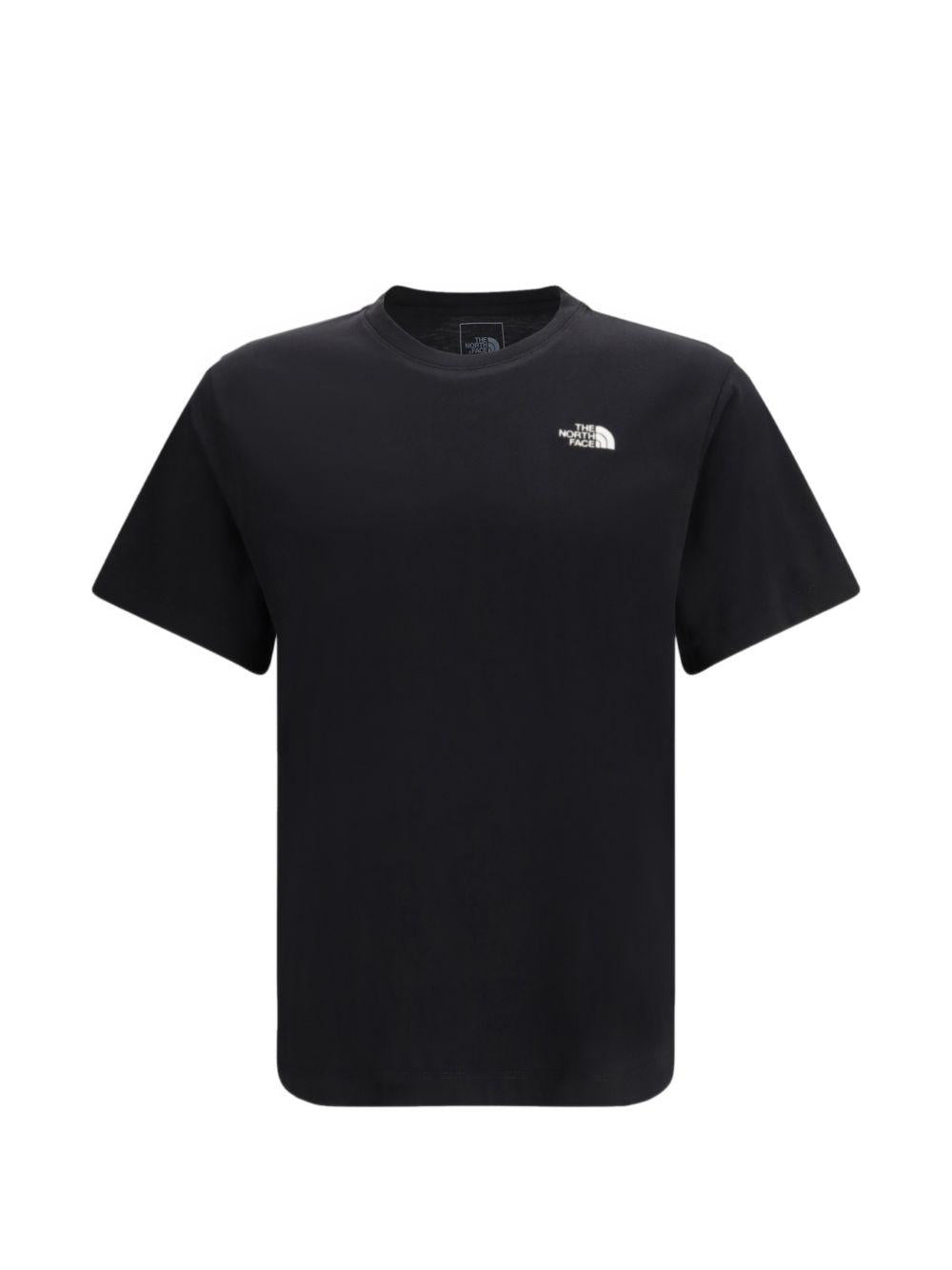 THE NORTH FACE T-shirt girocollo a maniche corte nera con logo bianco