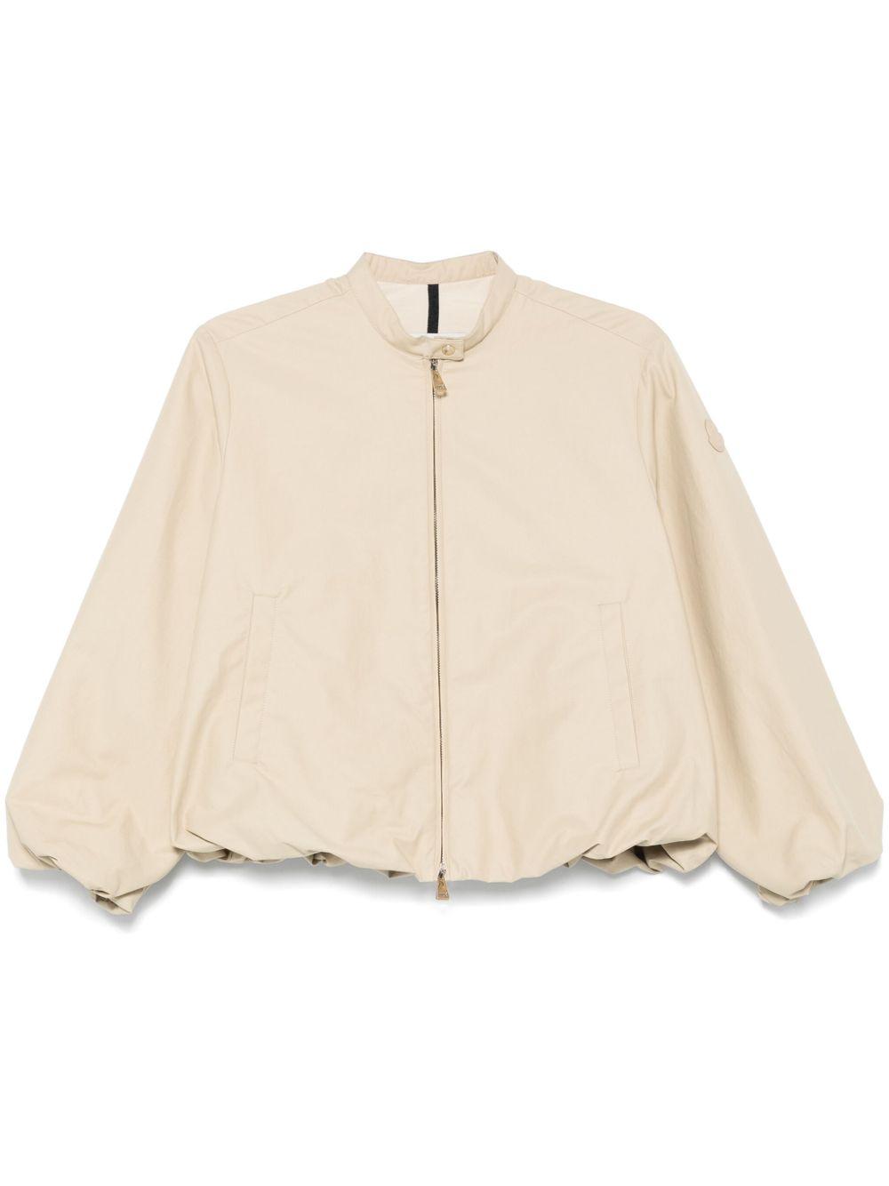 MONCLER Giacca bomber a palloncino crema