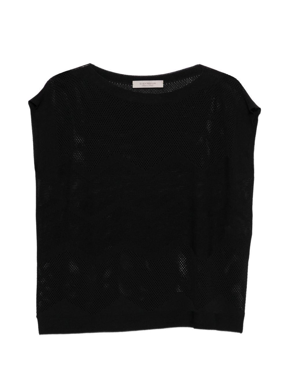 D EXTERIOR Gilet in maglia nero