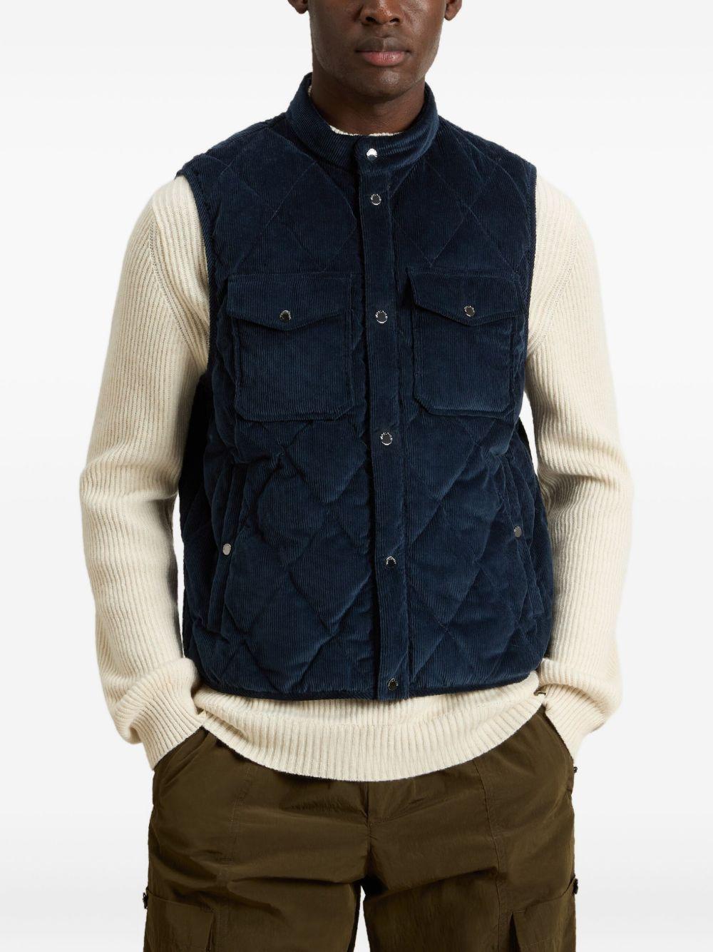WOOLRICH Gilet trapuntato blu