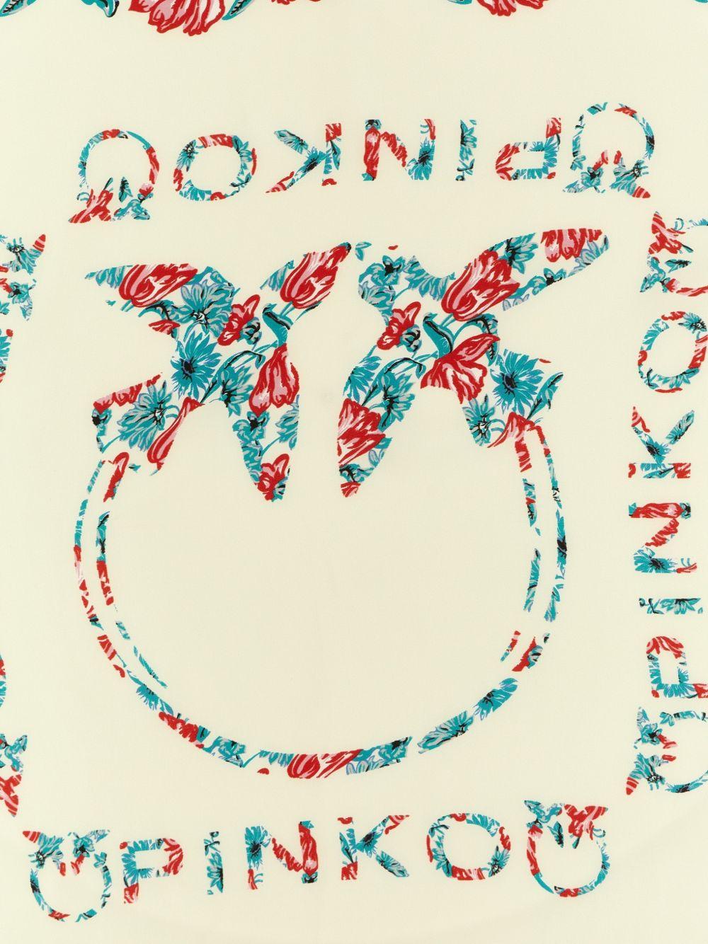 PINKO Foulard con grafica floreale multicolore