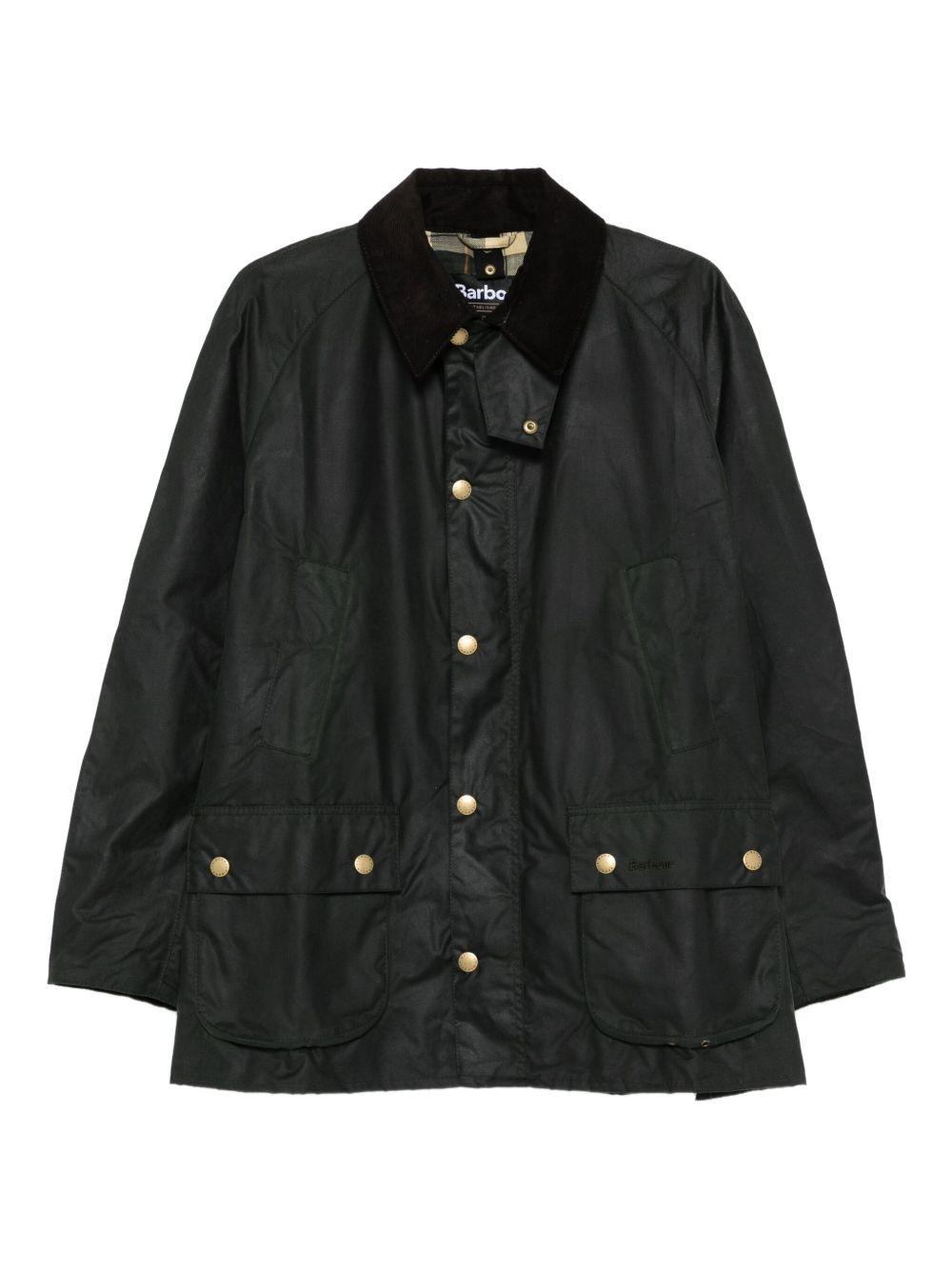 BARBOUR Giacca 'Ashby' in cotone cerato verde