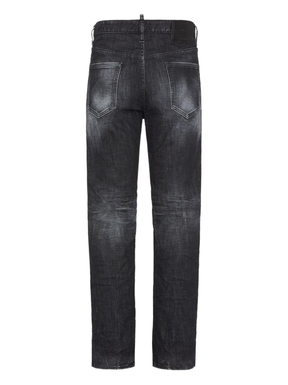 DSQUARED2 Jeans dritti nero slavato