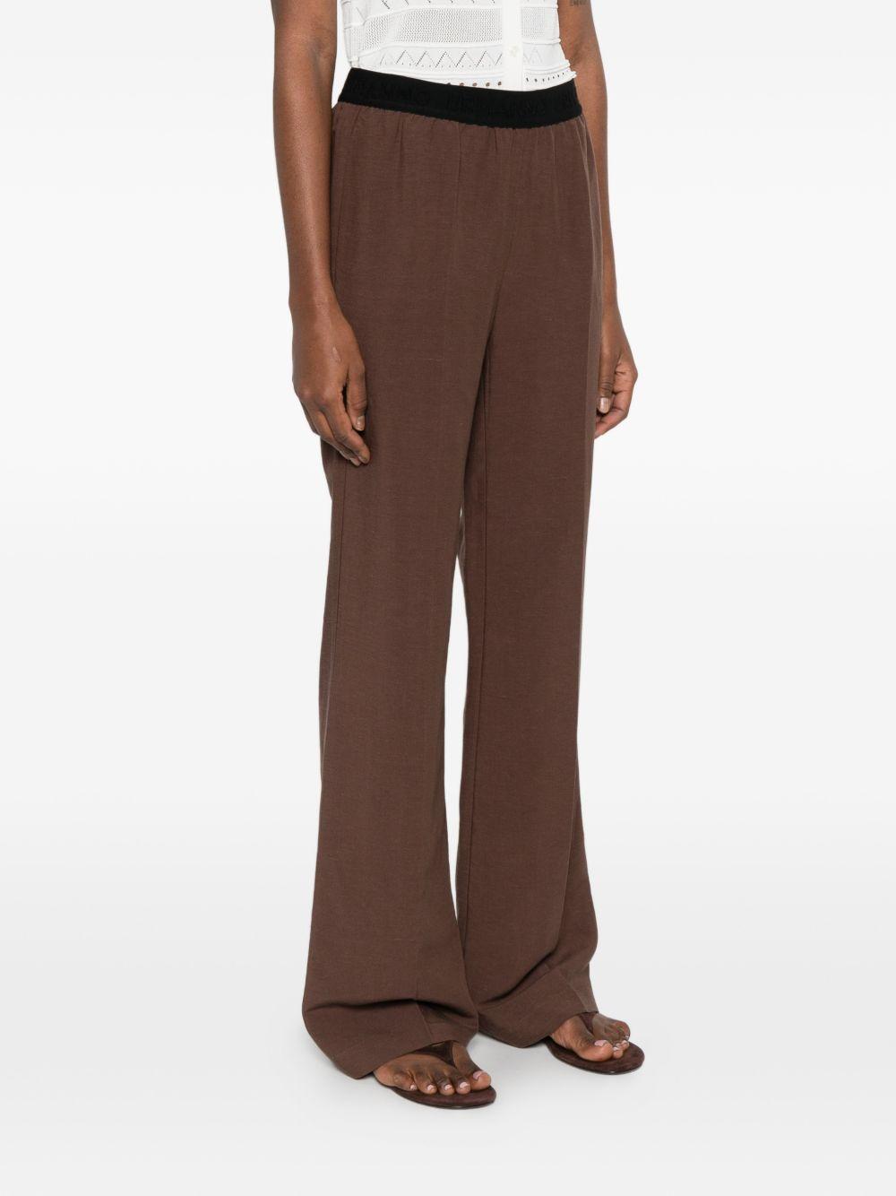 ERMANNO FIRENZE Pantaloni marroni svasati morbidi