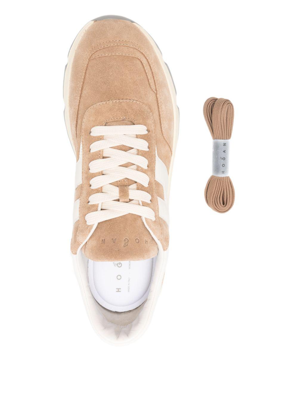 HOGAN Sneakers Hiperlight in pelle scamosciata beige