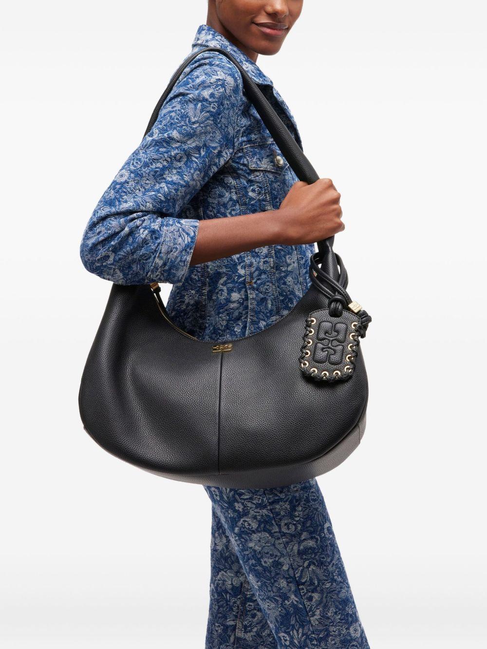 GANNI Borsa a spalla Medium Hobo nera