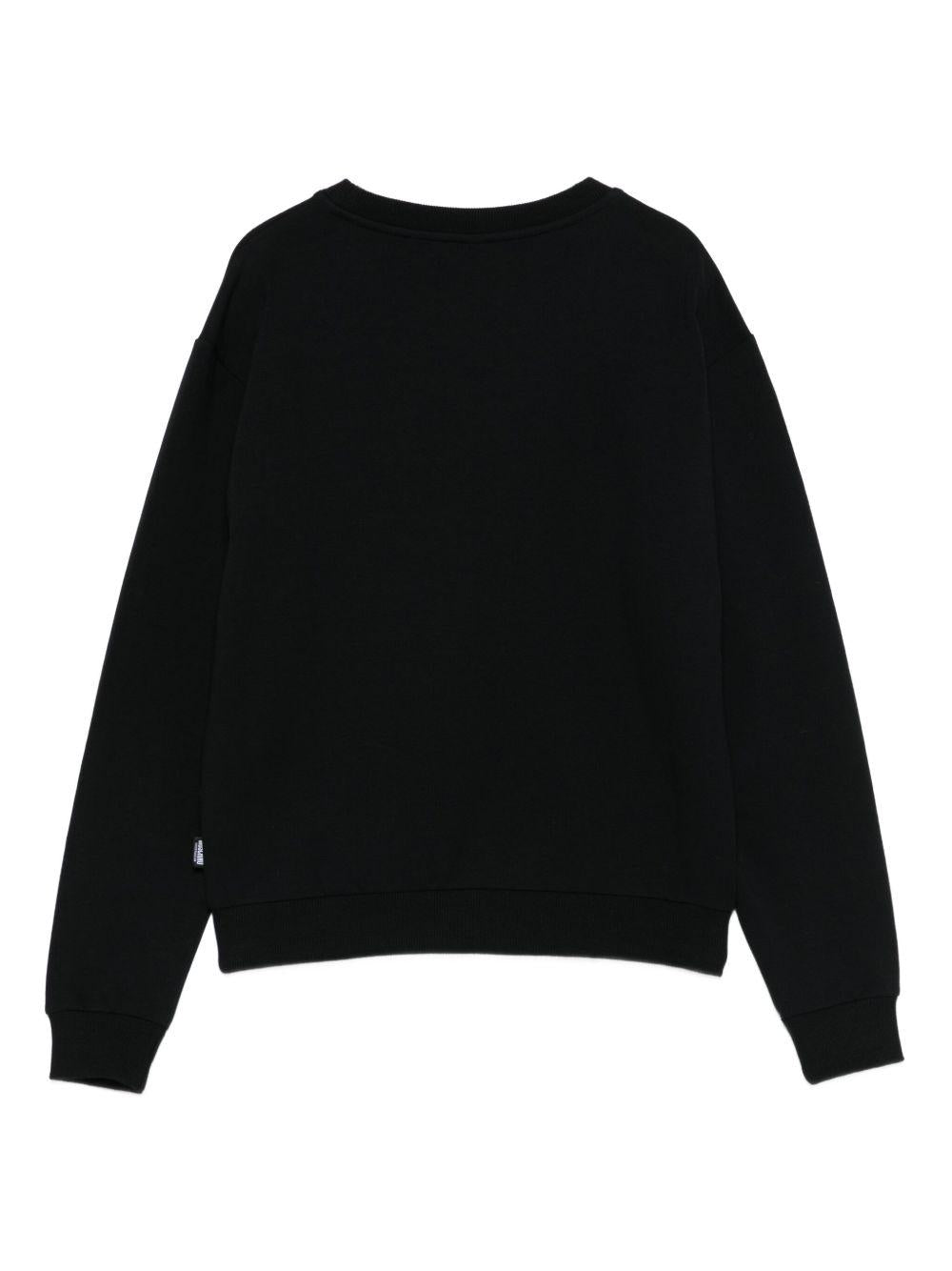 MOSCHINO UNDERWEAR Felpa Teddy Bear nera in cotone