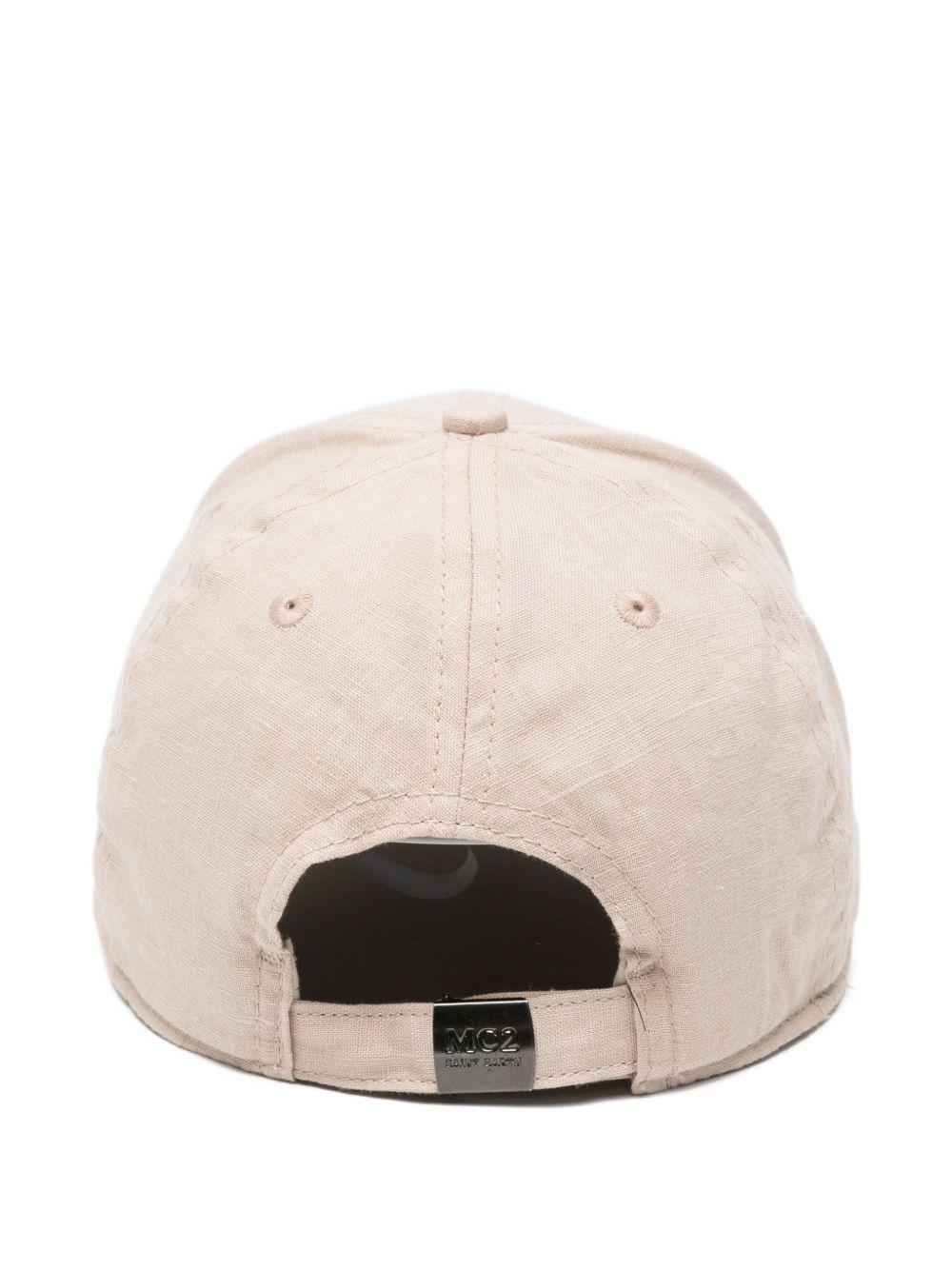 MC2 SAINT BARTH Cappello da baseball in lino beige