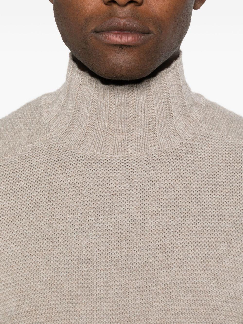 ALPHA STUDIO Maglia a collo alto beige