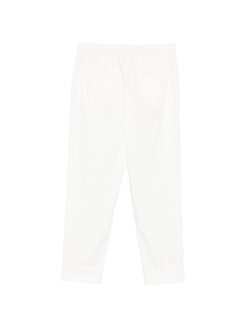 PESERICO Pantaloni bianchi con pinces