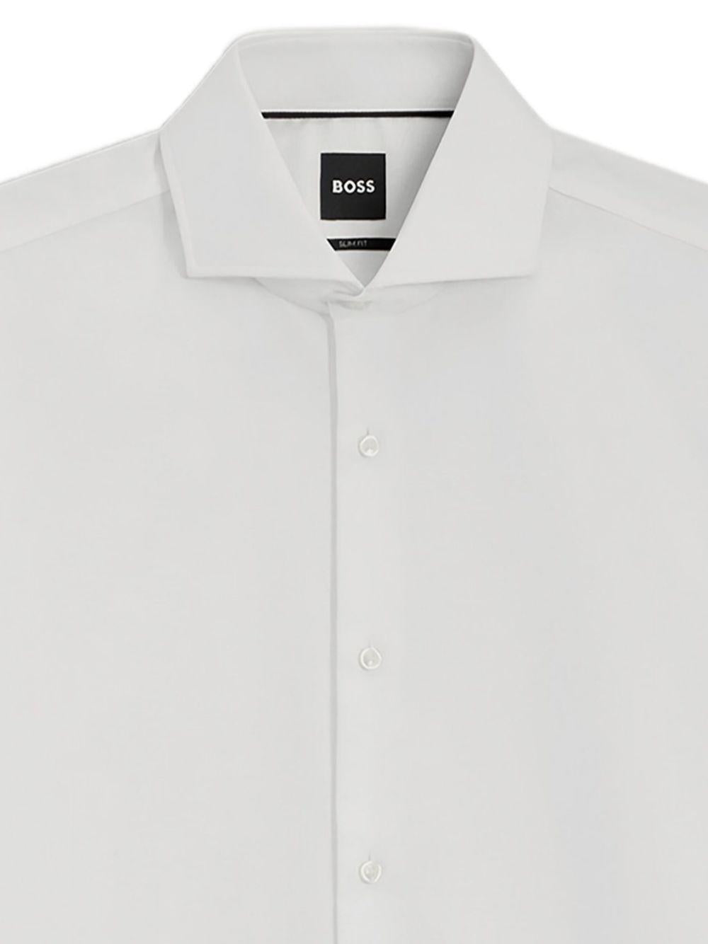 BOSS Camicia Hank bianco sporco in cotone