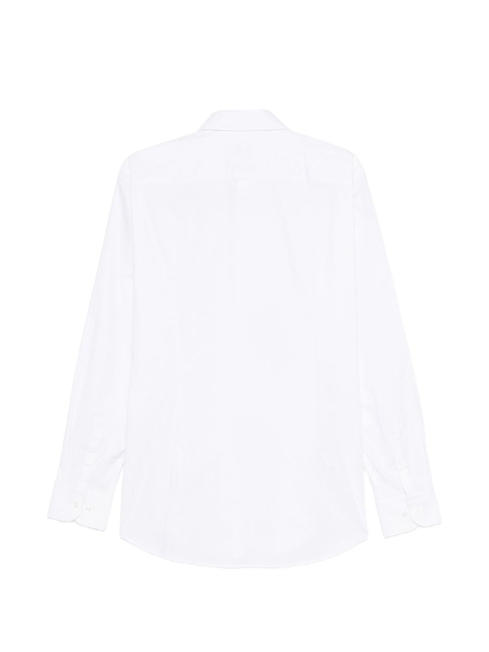 BOSS Camicia H Hank in cotone elasticizzato bianco