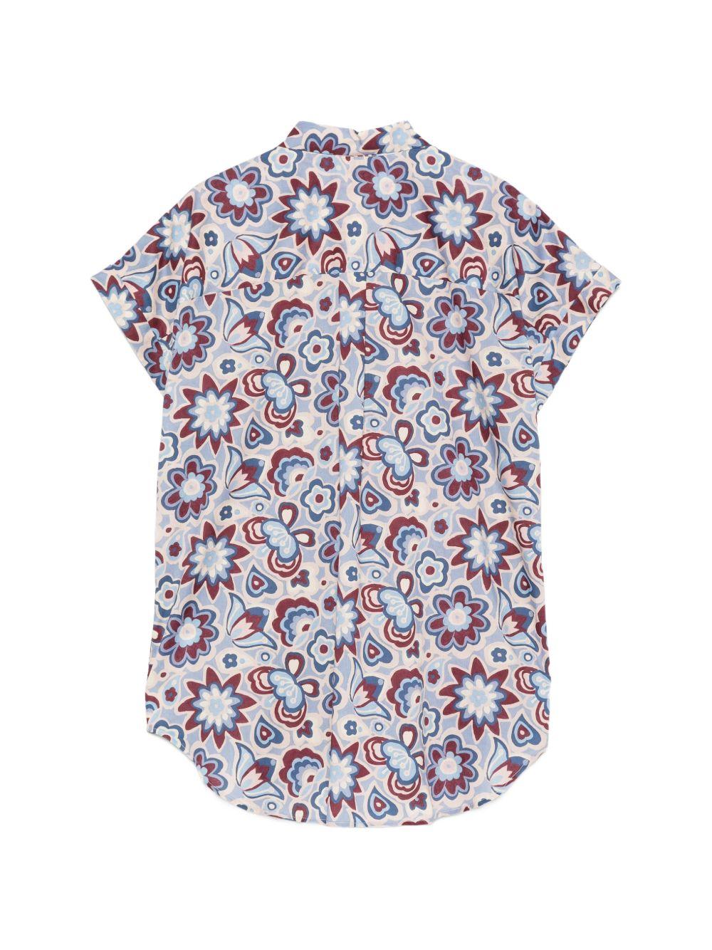 XACUS Camicia a maniche corte fantasia multicolore