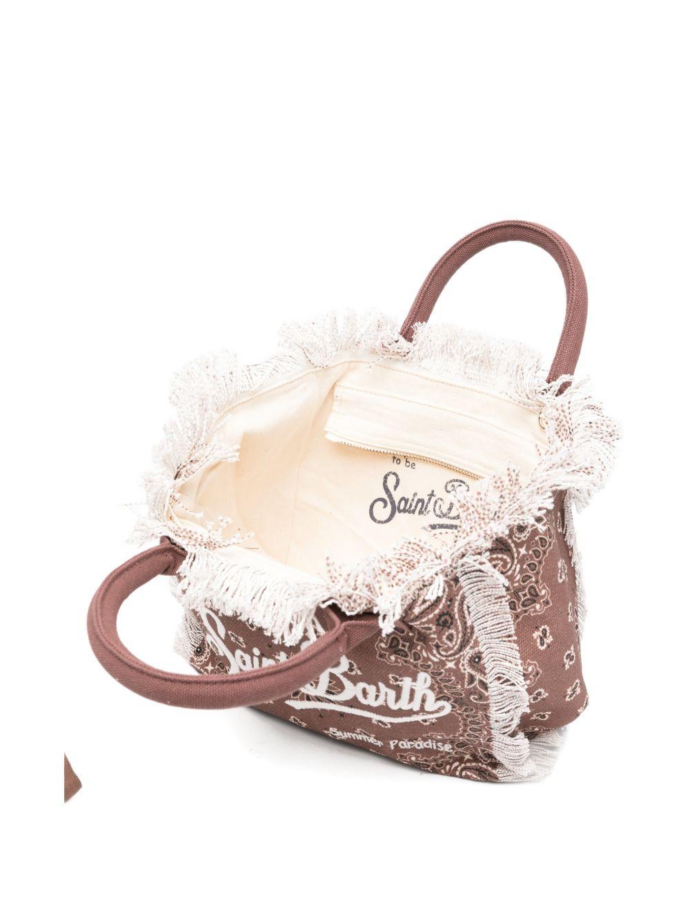 MC2 SAINT BARTH Borsa a mano Colette marrone con stampa paisley